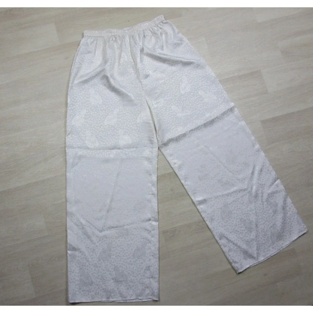 Vintage 80s Victoria's Secret Gold Label Pajama Set Size (M)‎ Wide Leg Bridal